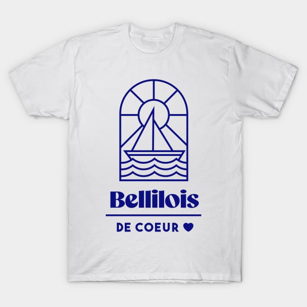 Bellilois at heart - Brittany Morbihan 56 Sea Holidays Beach T-Shirt by Tanguy44